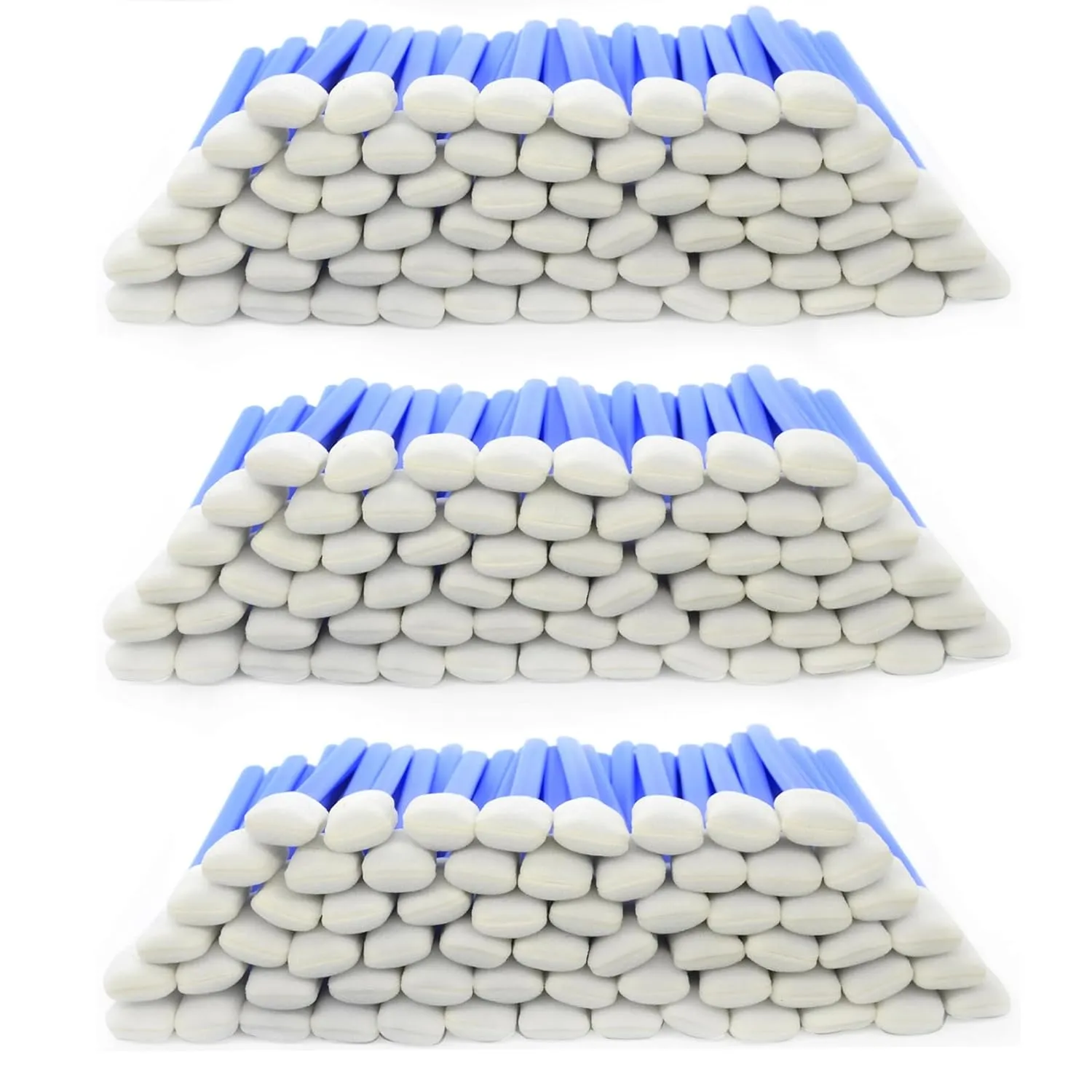 Wellgler's 5.11” Foam Cleaning Swabs for Printers, Inkjets, Cameras, Automotive, Optics, Sensors, Guns, and Electronics (Blue, 300)