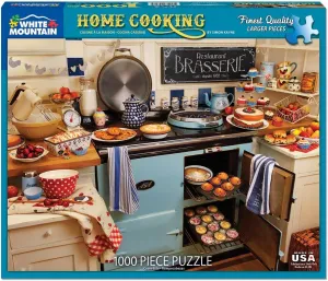 White Mountain Puzzles Home Cooking - 1000 Piece Jigsaw Puzzle Includes Cardboard For 144 months to 1188 months