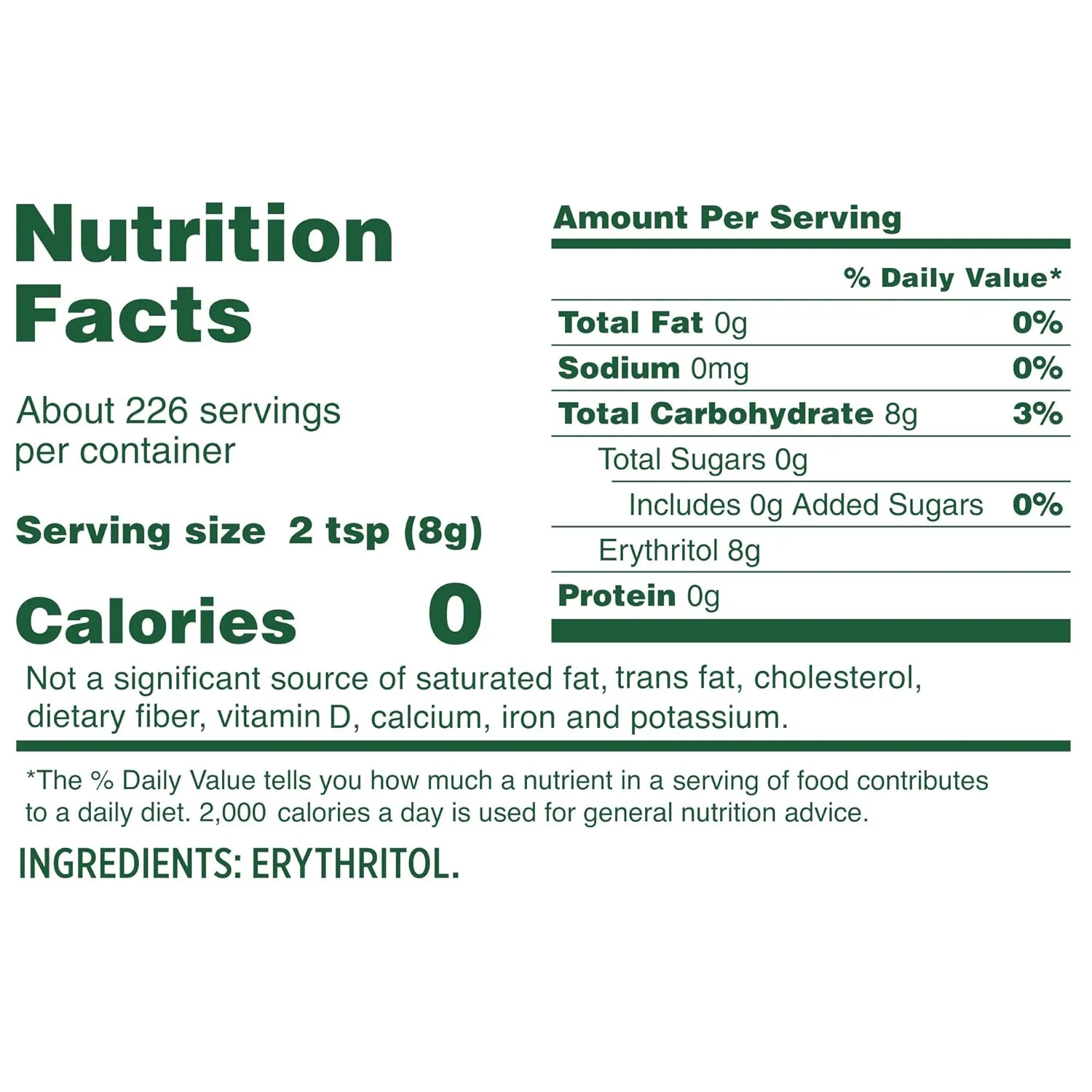 WHOLE EARTH 100% Erythritol Zero Calorie Plant-Based Sugar Alternative, 4 Pound Pouch (Packaging May Vary )