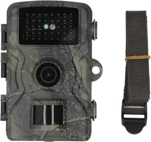 Wildlife Game Camera, 16MP Color Photos 128GB Memory 38 LEDs 0.7s Triggers Speed Motion Activated Camera with Sound for Home Security Monitoring