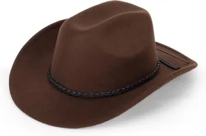 Women Men Classic-Western-Cowboy-Hat - Wide Brim Western Cowboy Cowgirl Hat Fedora Hats(Size:M)