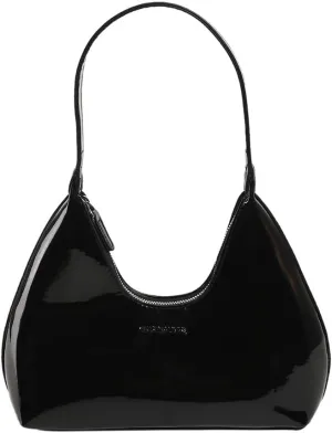 Women Patent Leather Tote Bag Versatile Crescent Bag Casual Fashion Shoulder Bag Satchel Hobo Bag Girl Shopper Pur