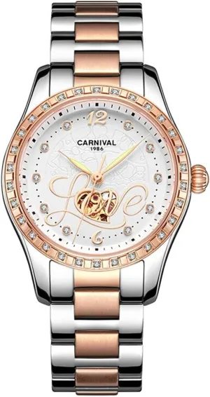 Womens Bling Automatic Mechanical Watch