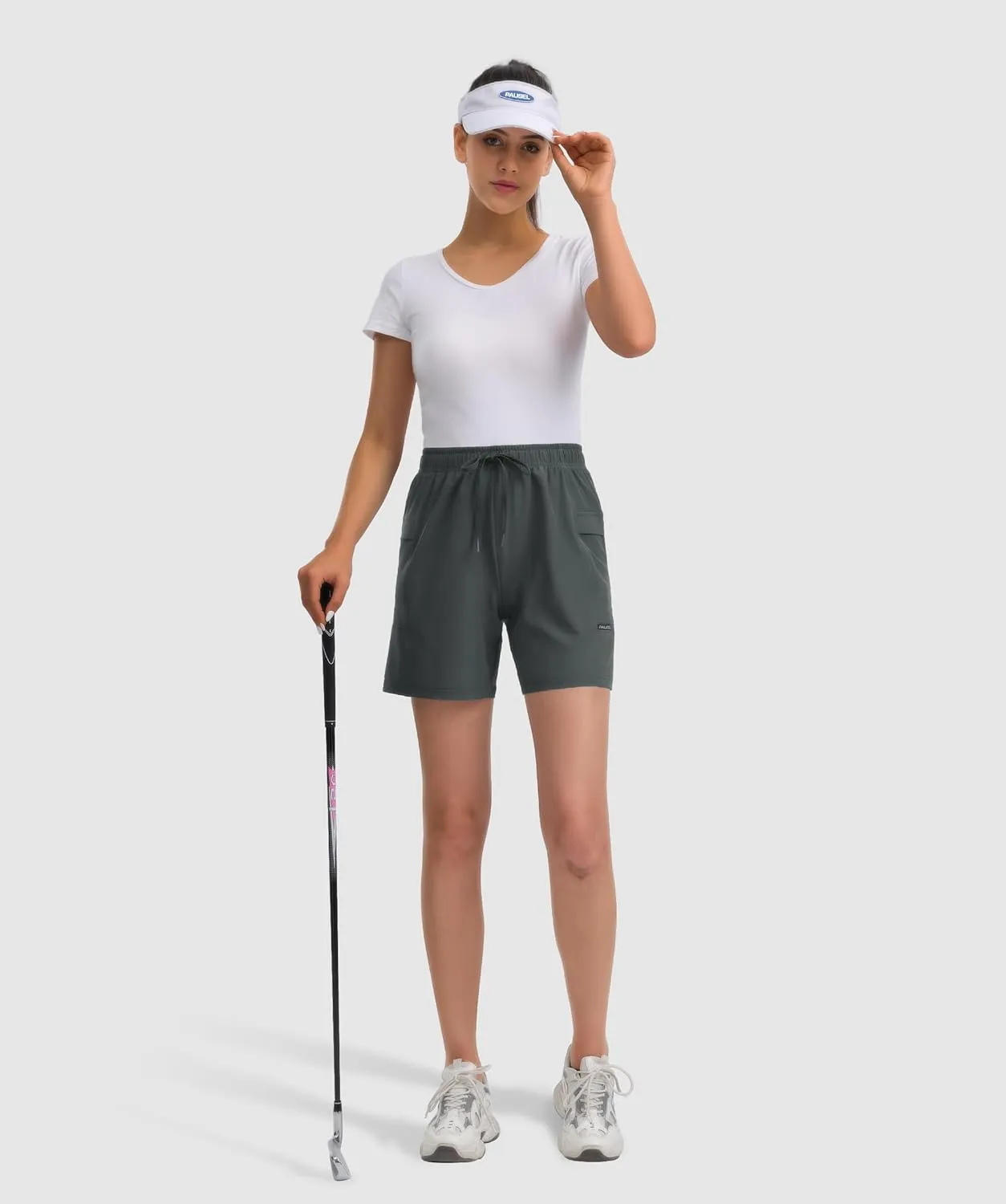 Women's Hiking Cargo Casual Shorts 6 inches Lightweight Quick Dry Athletic Shorts for Golf Workout Travel Summer 2025