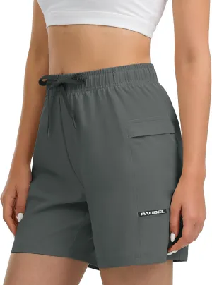 Women's Hiking Cargo Casual Shorts 6 inches Lightweight Quick Dry Athletic Shorts for Golf Workout Travel Summer 2025