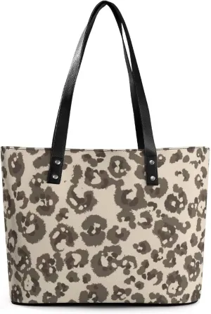 Women's Leather Tote Bag Fashion Handbag for Work Travel Shopping Daily Use Large Capacity Shoulder Purse