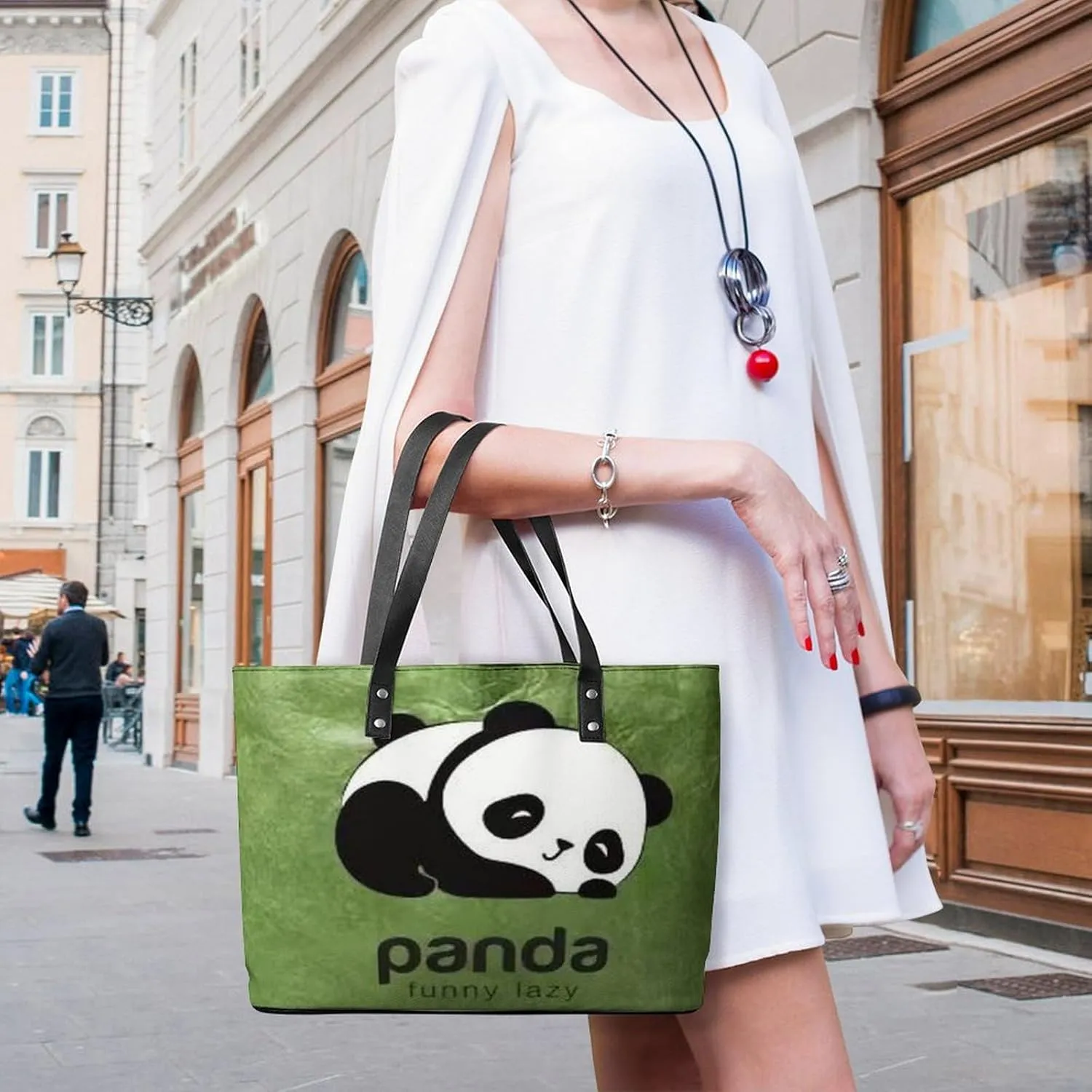 Women's Leather Tote Bag Fashion Handbag for Work Travel Shopping Daily Use Large Capacity Shoulder Purse