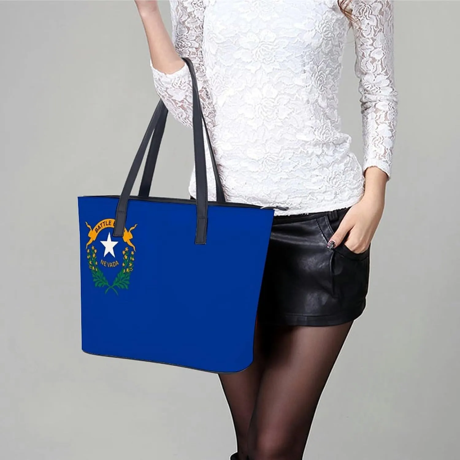 Women's Leather Tote Bag Fashion Handbag for Work Travel Shopping Daily Use Large Capacity Shoulder Purse