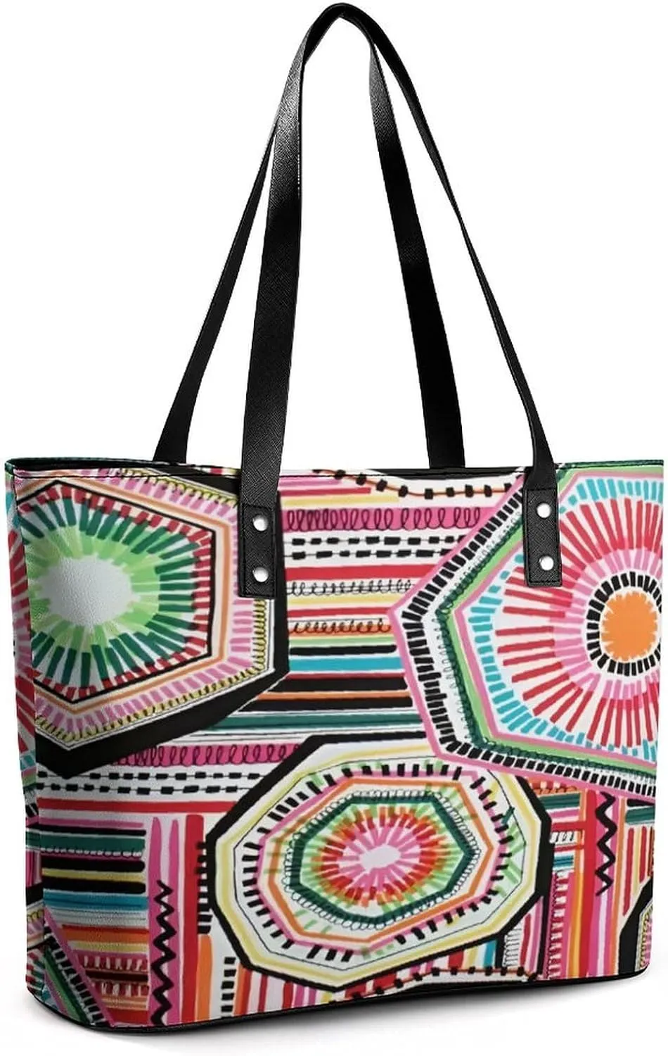 Women's Leather Tote Bag Fashion Handbag for Work Travel Shopping Daily Use Large Capacity Shoulder Purse