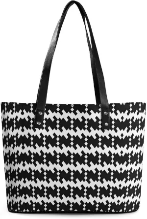 Women's Leather Tote Bag Fashion Handbag for Work Travel Shopping Daily Use Large Capacity Shoulder Purse