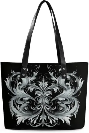 Women's Leather Tote Bag Fashion Handbag for Work Travel Shopping Daily Use Large Capacity Shoulder Purse