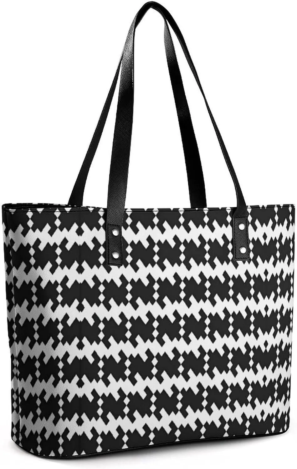 Women's Leather Tote Bag Fashion Handbag for Work Travel Shopping Daily Use Large Capacity Shoulder Purse