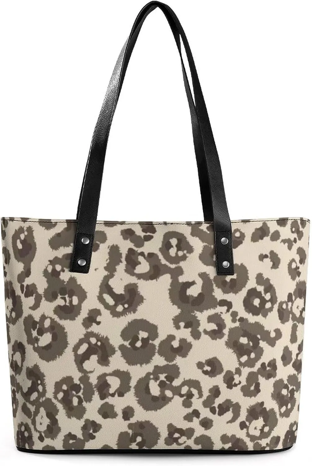 Women's Leather Tote Bag Fashion Handbag for Work Travel Shopping Daily Use Large Capacity Shoulder Purse