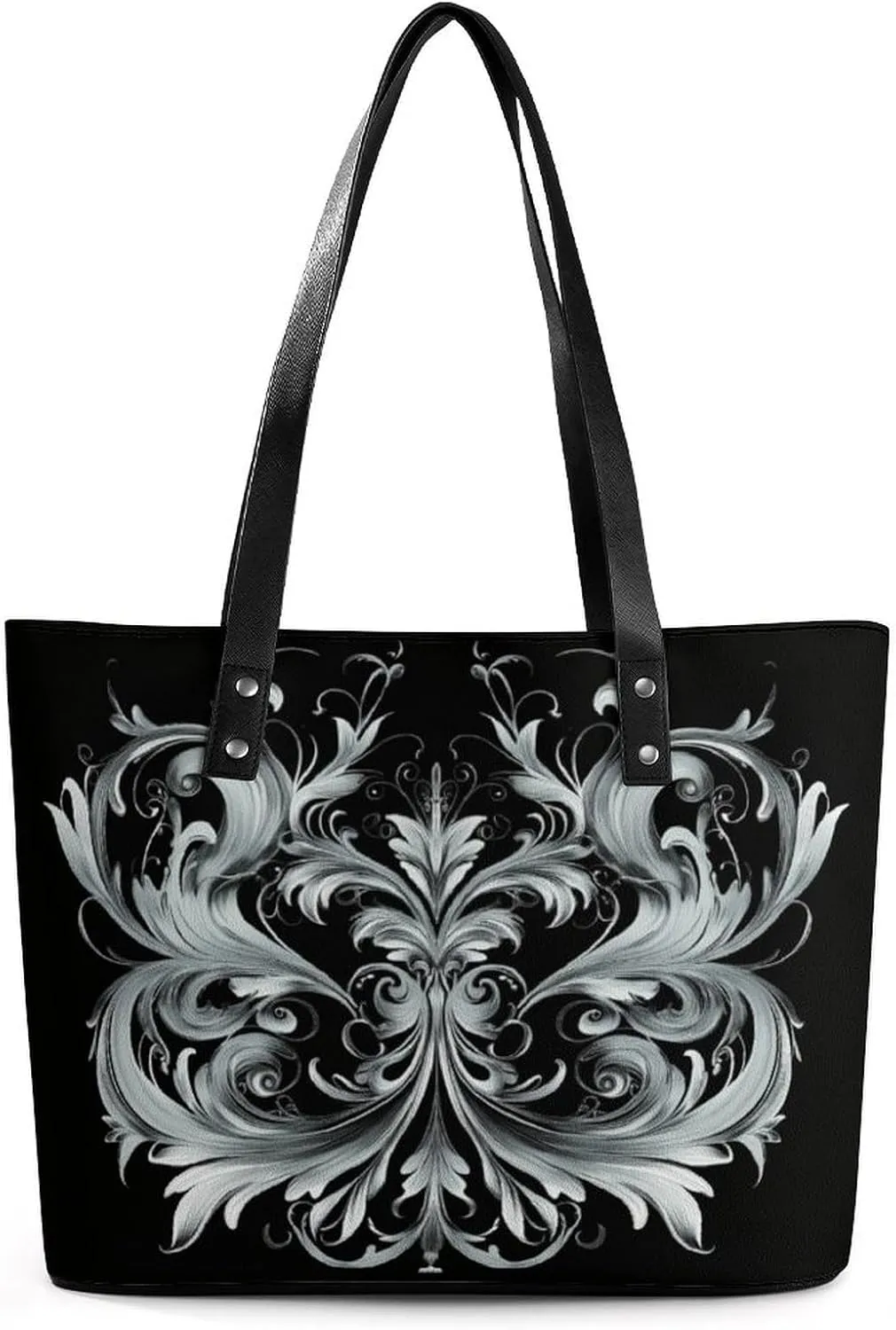 Women's Leather Tote Bag Fashion Handbag for Work Travel Shopping Daily Use Large Capacity Shoulder Purse