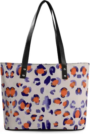 Women's Leather Tote Bag Fashion Handbag for Work Travel Shopping Daily Use Large Capacity Shoulder Purse