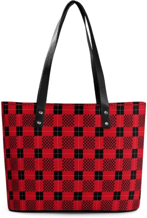Women's Leather Tote Bag Fashion Handbag for Work Travel Shopping Daily Use Large Capacity Shoulder Purse