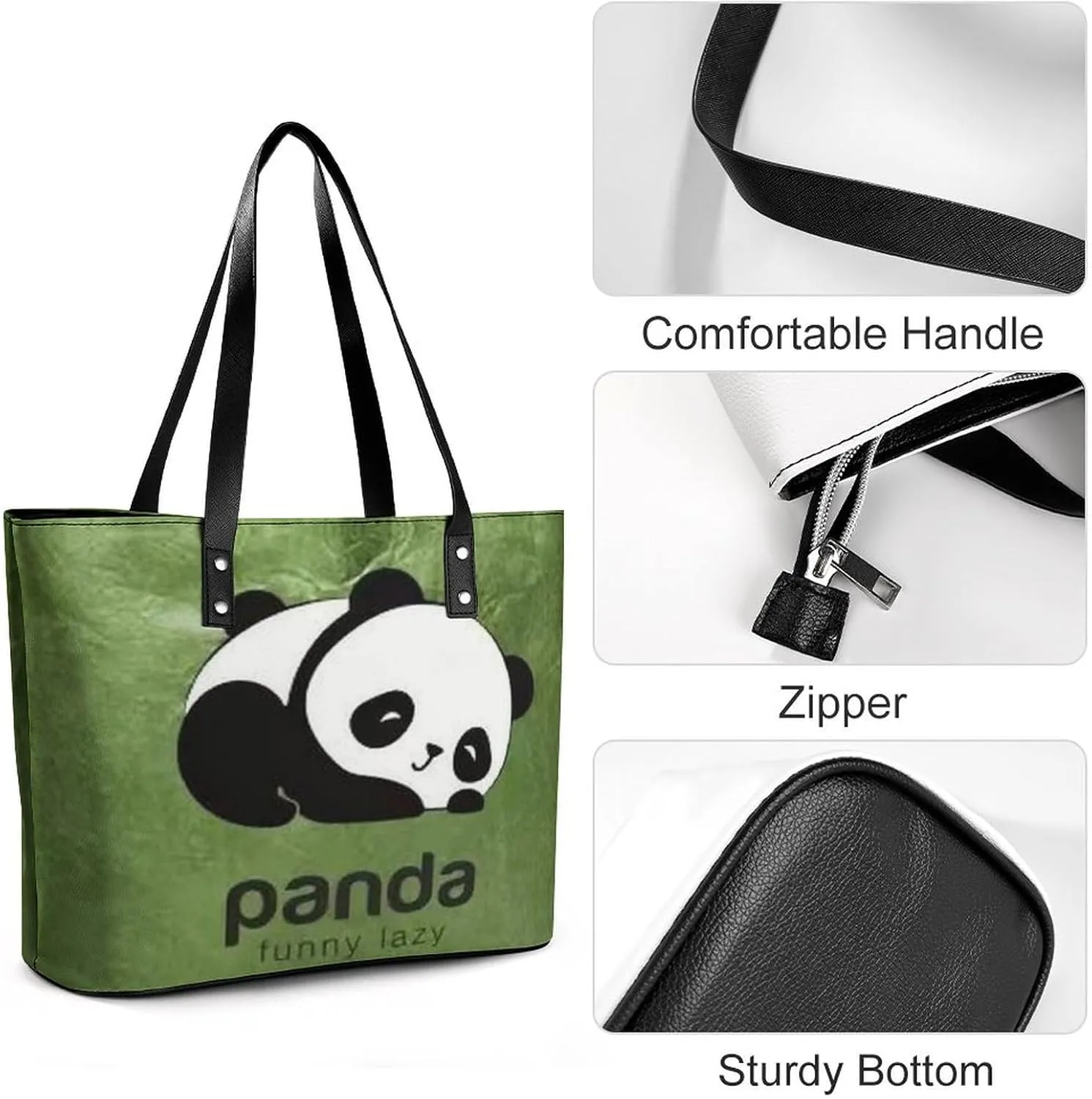 Women's Leather Tote Bag Fashion Handbag for Work Travel Shopping Daily Use Large Capacity Shoulder Purse