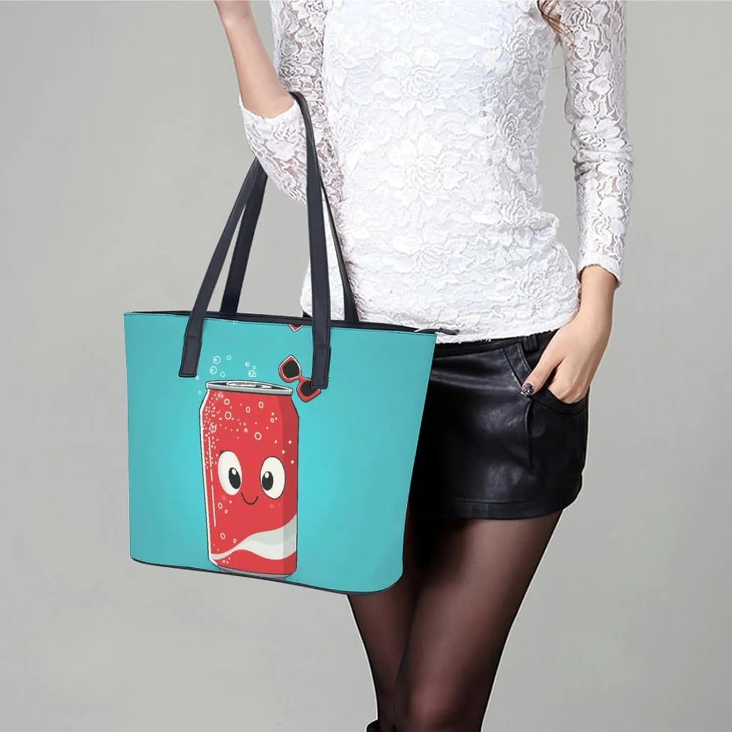 Women's Leather Tote Bag Fashion Handbag for Work Travel Shopping Daily Use Large Capacity Shoulder Purse