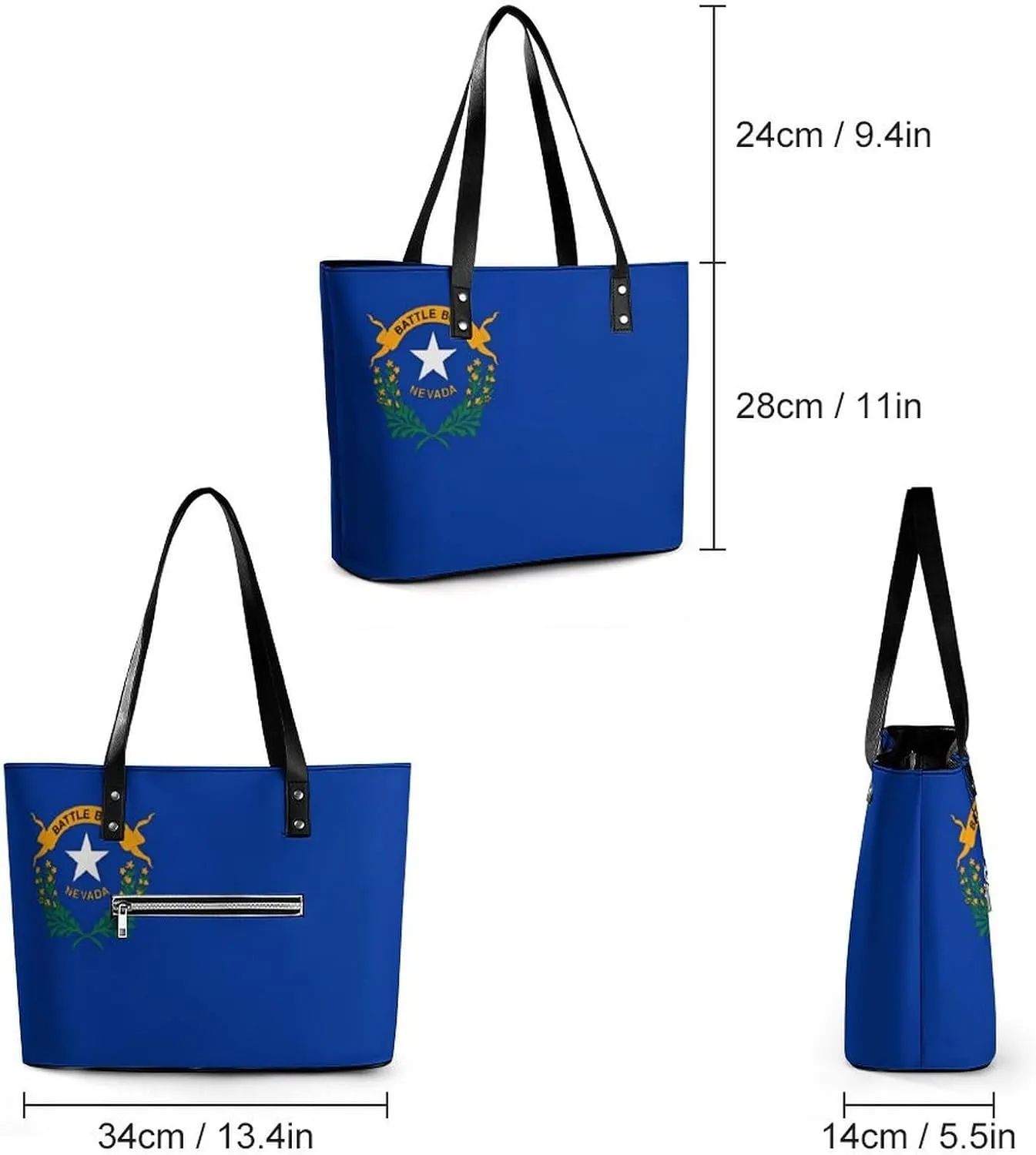 Women's Leather Tote Bag Fashion Handbag for Work Travel Shopping Daily Use Large Capacity Shoulder Purse