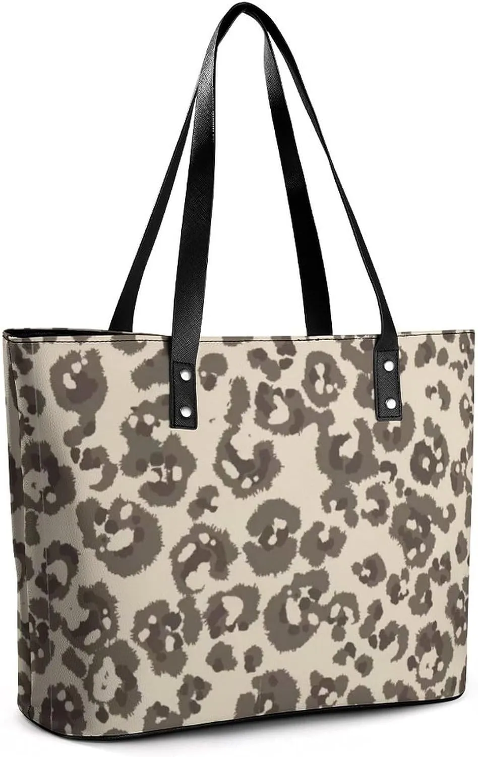 Women's Leather Tote Bag Fashion Handbag for Work Travel Shopping Daily Use Large Capacity Shoulder Purse