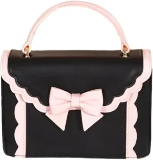 Women's Lolita Messenger Bag Sweet Bowknot Fashion PU Leather Satchel Handbag Anime Crossbody Shoulder Bag