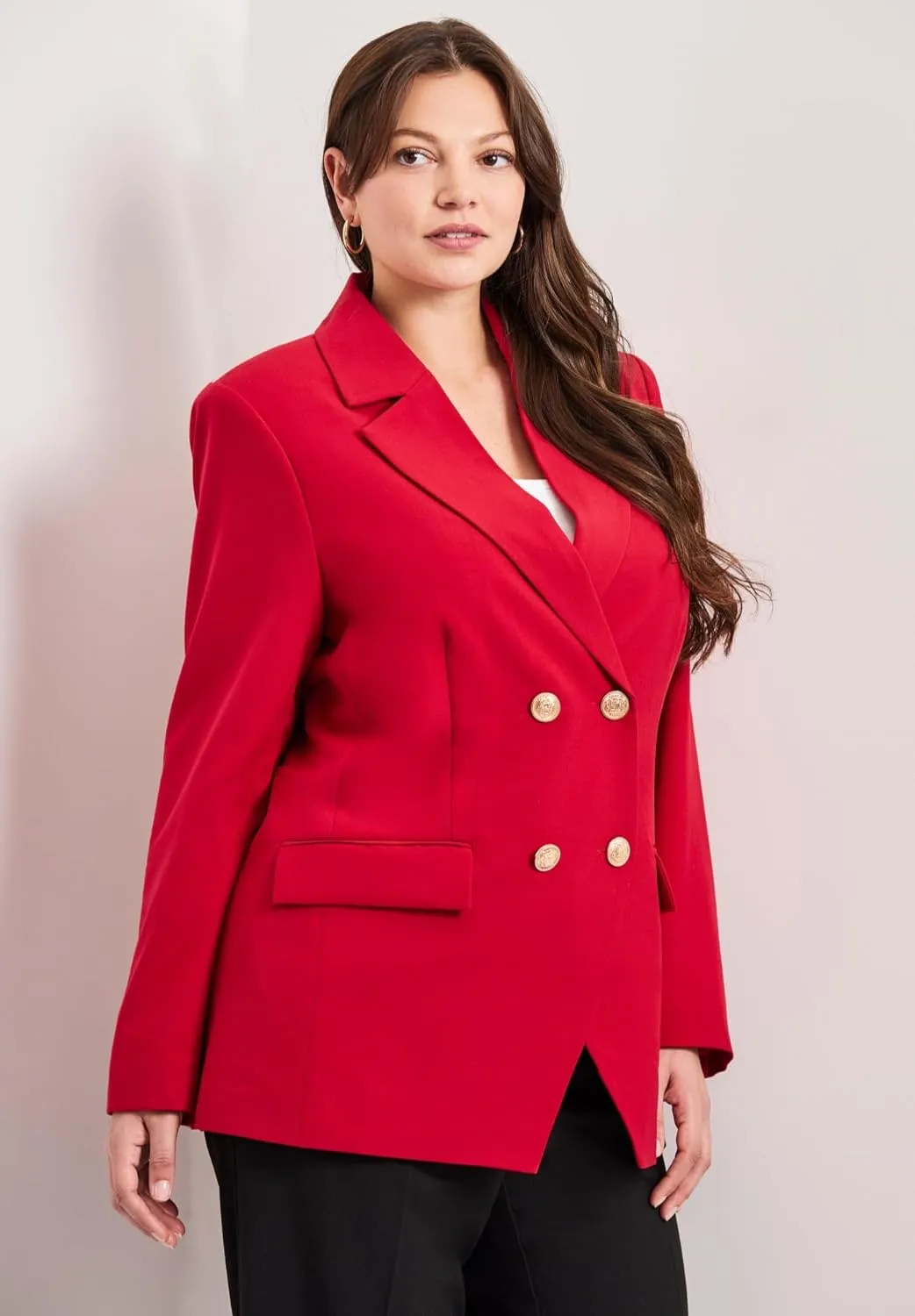 Women's Plus Size Cool Hand Double Breasted Blazer