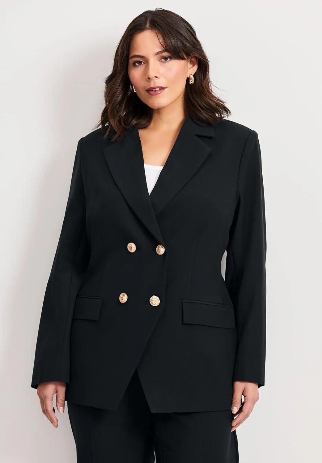 Women's Plus Size Cool Hand Double Breasted Blazer