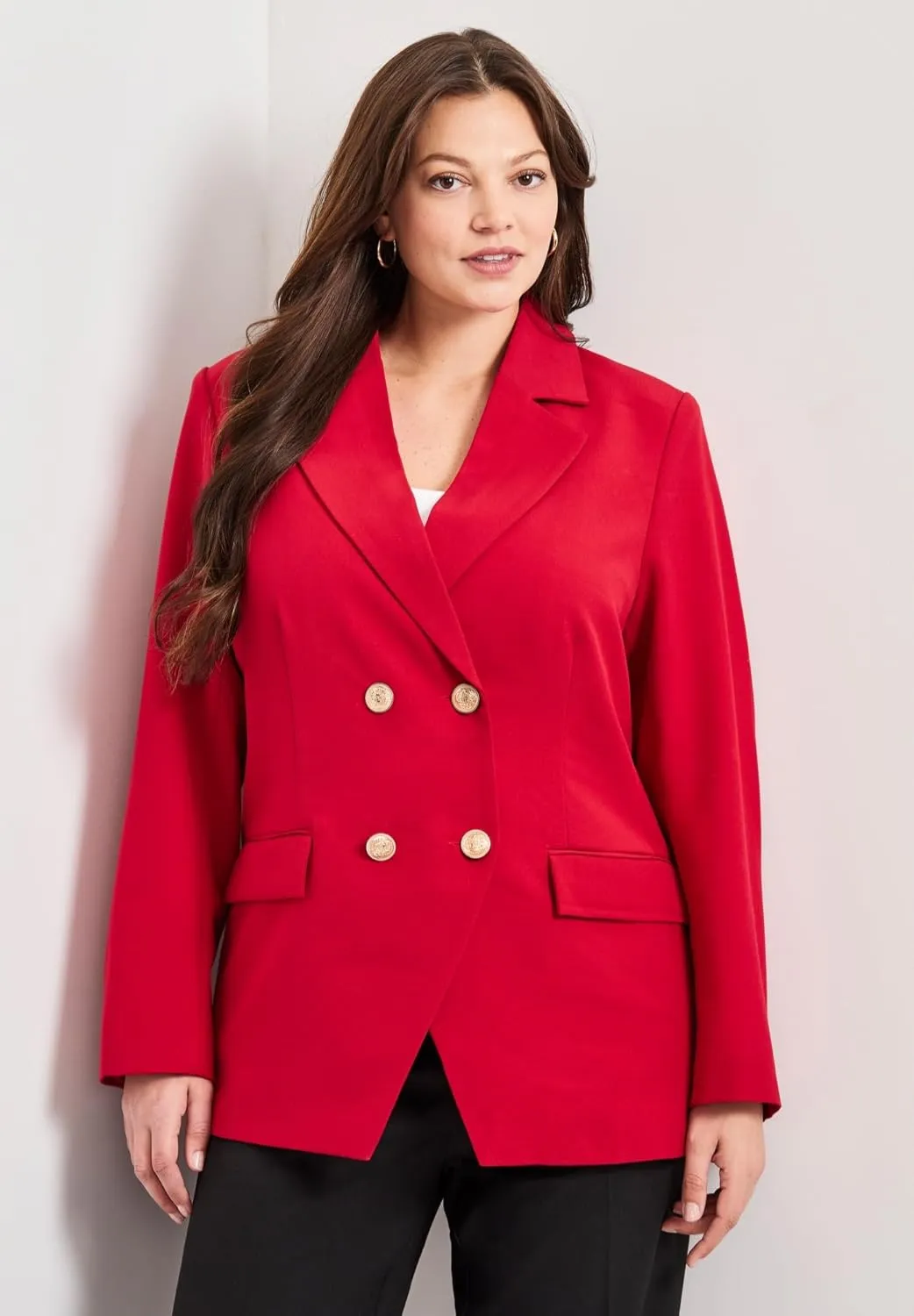 Women's Plus Size Cool Hand Double Breasted Blazer