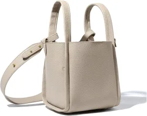 Women's PU Leather Bucket Bag - Lightweight Handbag with Detachable Strap for Work, Travel, and Daily Use