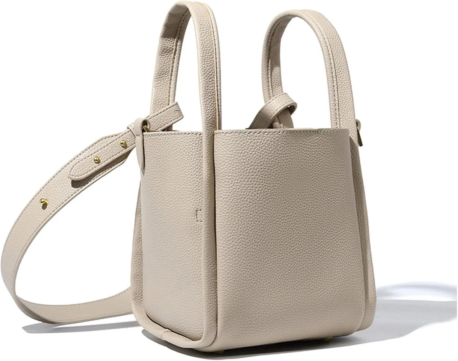 Women's PU Leather Bucket Bag - Lightweight Handbag with Detachable Strap for Work, Travel, and Daily Use