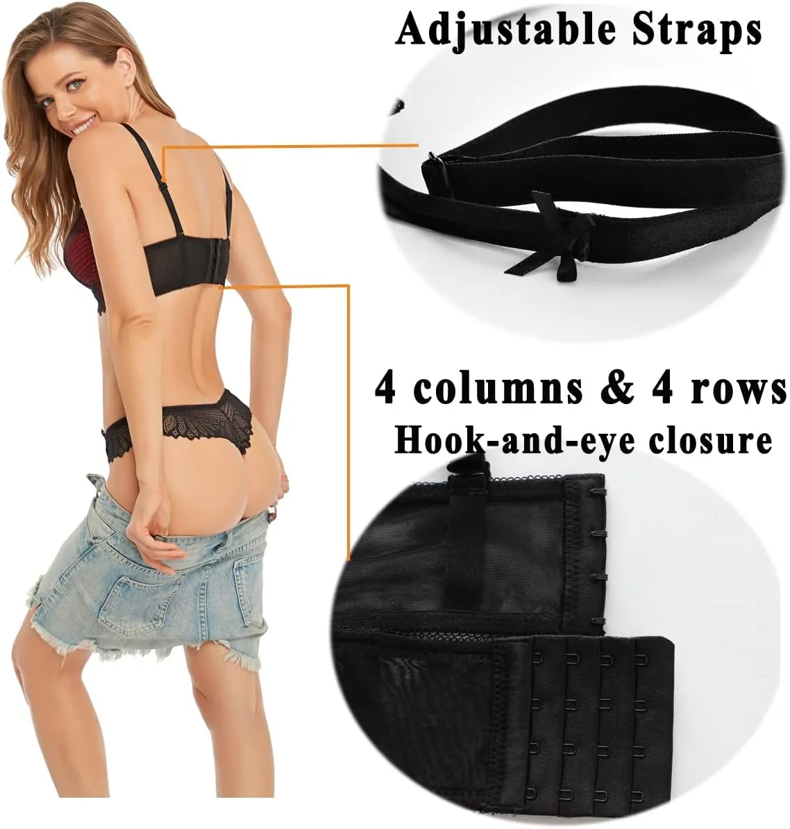 Women's Sexy Bra Set -Ladies lace Underwire Push-up Bra&Everyday Bras