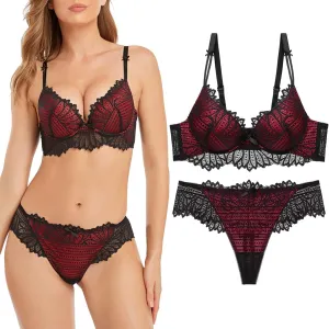 Women's Sexy Bra Set -Ladies lace Underwire Push-up Bra&Everyday Bras