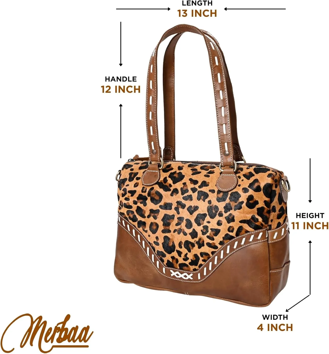 Women's Tote Bag Vintage Cowhide Hairon Leather Handbags for Women Hobo bags, Tote Shoulder Bag with Zipper