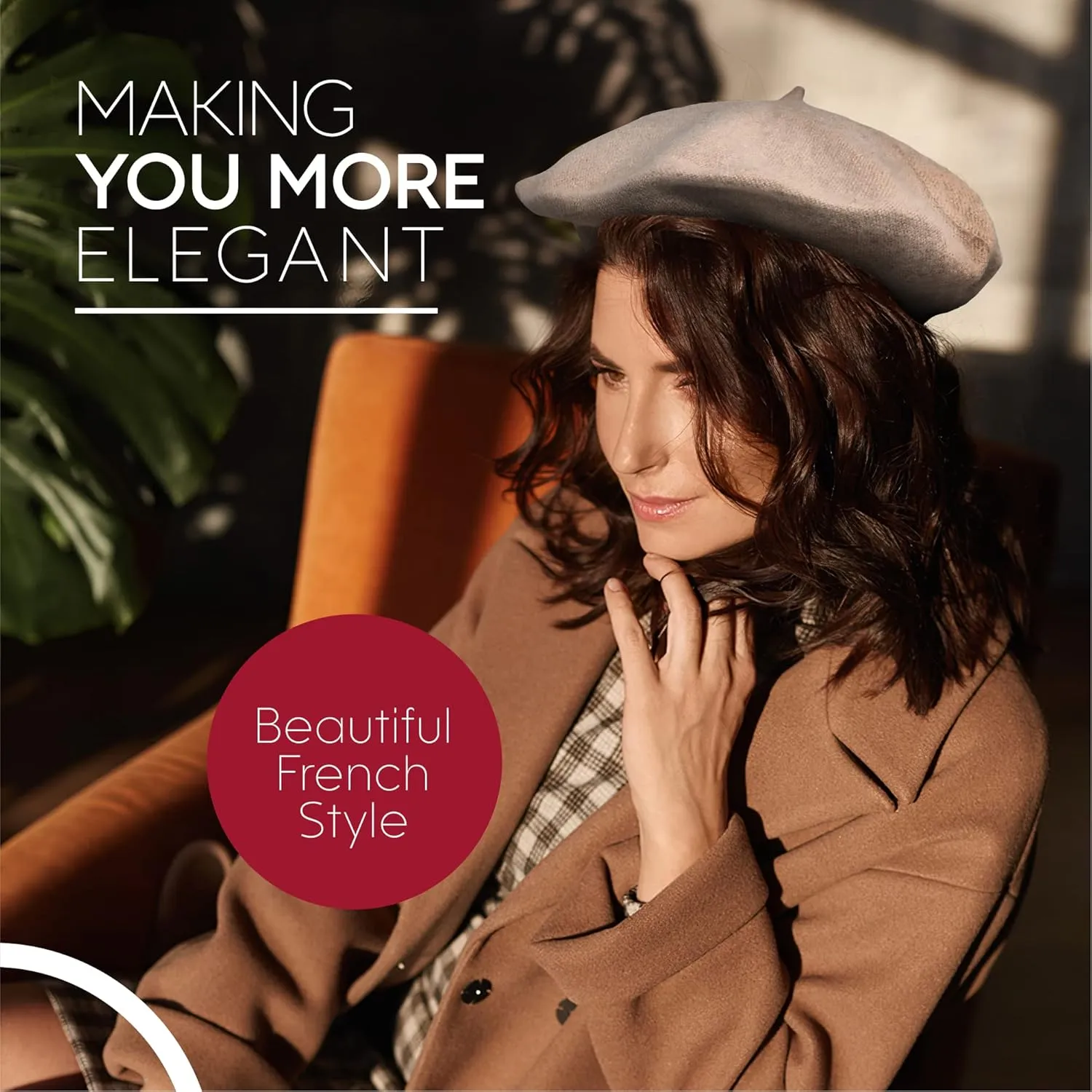 Women's Wool French Beret – Stylish, Chic & Cozy Parisian Unisex Hat for All Seasons