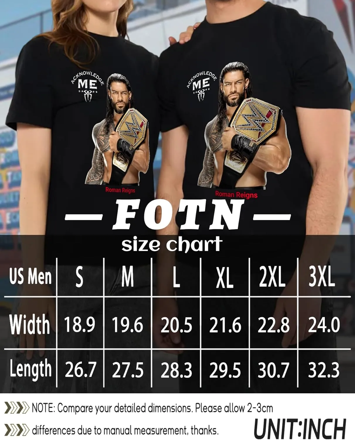 Wrestler Roman and Reigns T Shirts Cotton Short Sleeve Crewneck Cool Top Clothing for Wrestling Enthusiasts and Fans