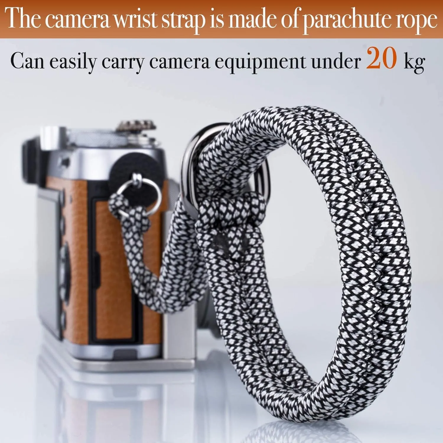 Wrist Strap for DSLR/Mirrorless Camera, Quick Release Hand Strap with Safer Connector (Off-white)