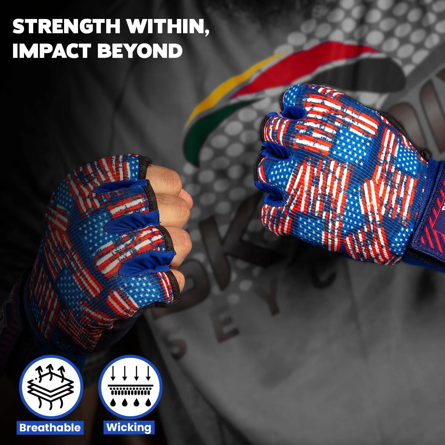 WYOX Gel Boxing Hand Wraps Inner Gloves for Men & Women, 80cm Quick Wrist Straps, Padded Knuckle Protection for Muay Thai Kickboxing, Hand Wraps for Boxing & Martial Arts
