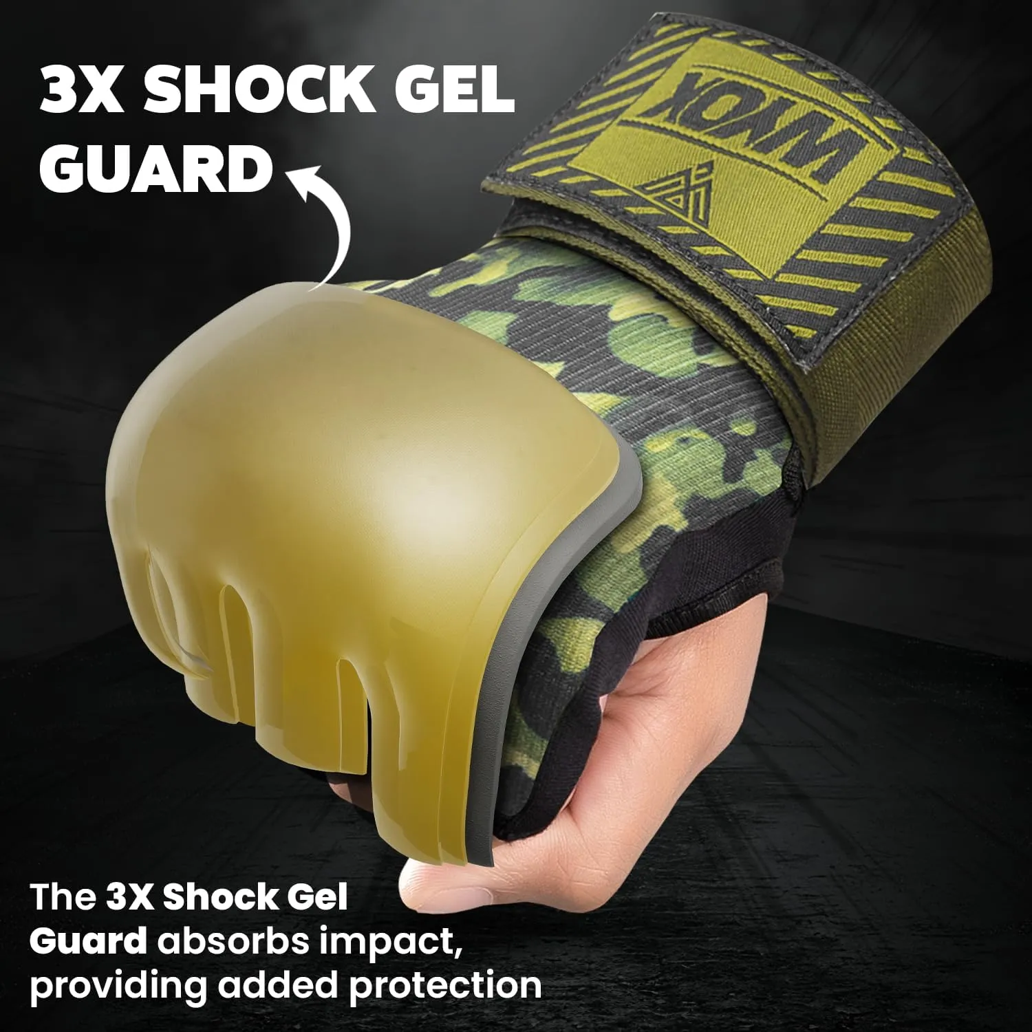 WYOX Gel Boxing Hand Wraps Inner Gloves for Men & Women, 80cm Quick Wrist Straps, Padded Knuckle Protection for Muay Thai Kickboxing, Hand Wraps for Boxing & Martial Arts