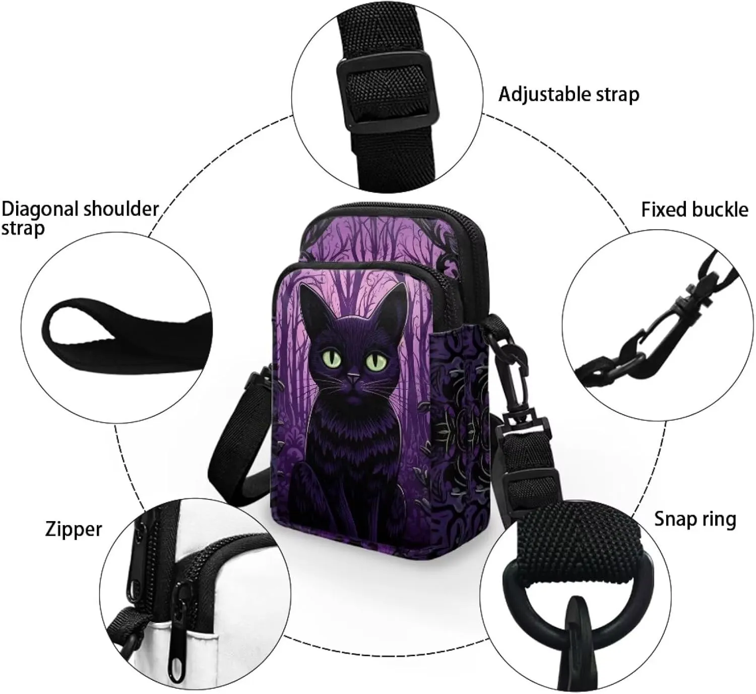 Xpyiqun Crossbody Phone Purse for Women Small Wallet Bags Cross Body Pouches Shoulder Handbag