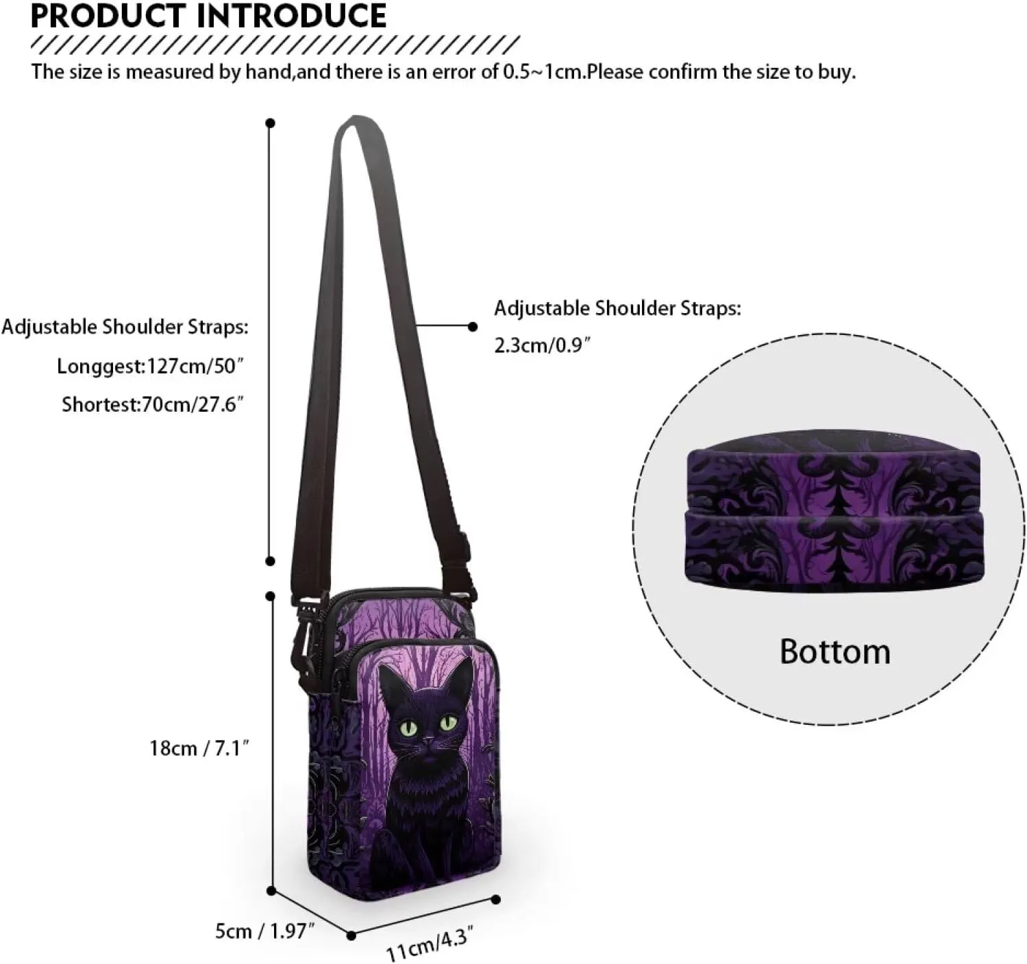 Xpyiqun Crossbody Phone Purse for Women Small Wallet Bags Cross Body Pouches Shoulder Handbag