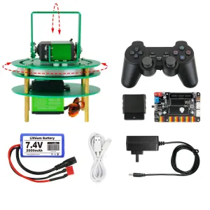 Yahboom 2-DOF Servo Pan-Tilt Kit for DIY Robot, Electric Platform with Metal Servo, Accessories for Camera or Robot Arms Bracket (2DOF Metal servo with Control Board and Handle)