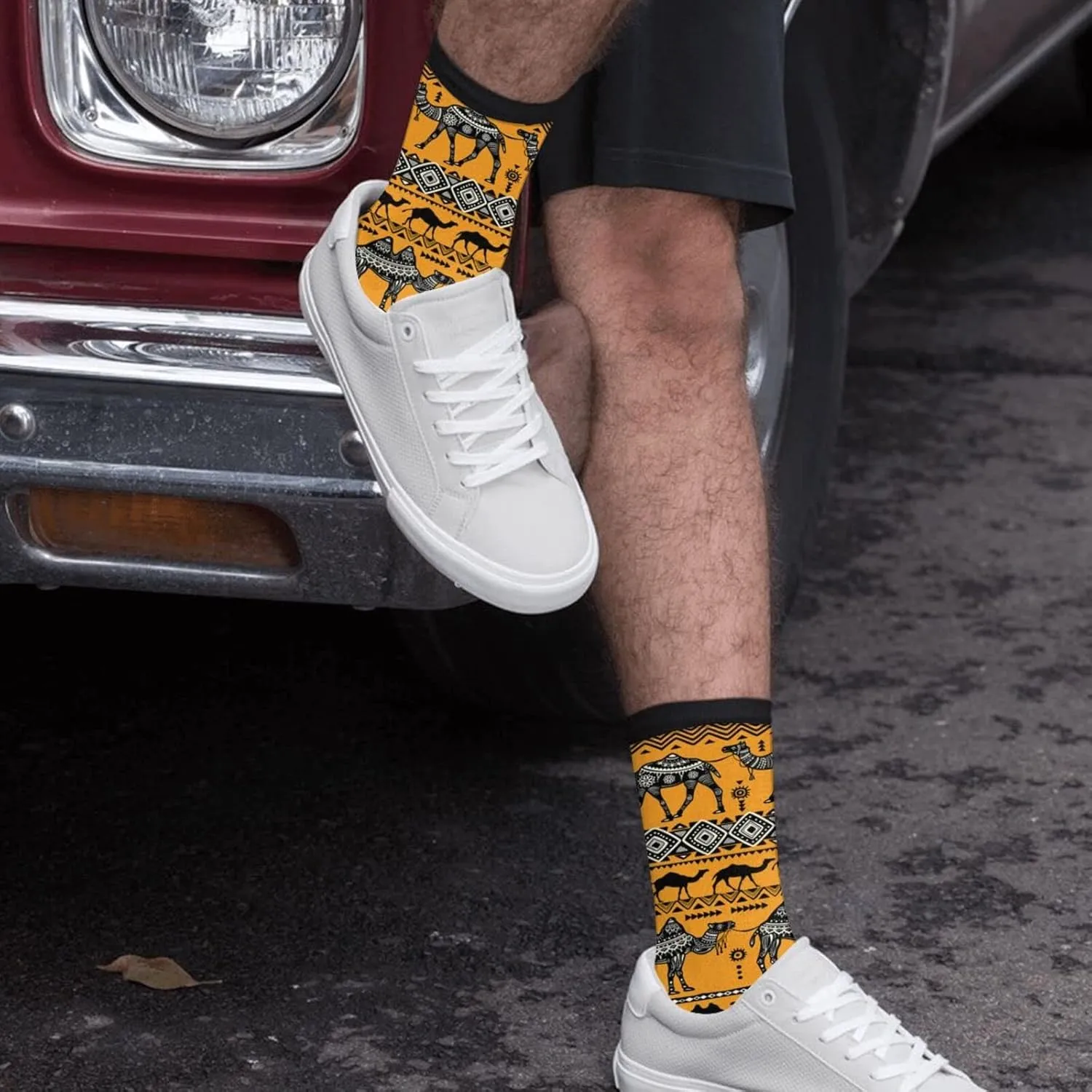 YISHOW Cool Socks Men's Women's Crew Socks Funny Crazy Novelty Socks
