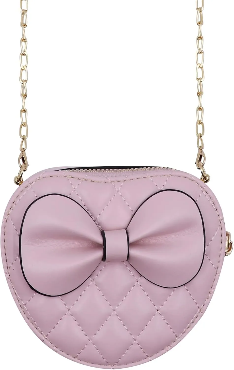 ZGMYC Cute Heart-shaped Crossbody Purse Bowknot Shoulder Bag Satchel for Little Girls Toddlers