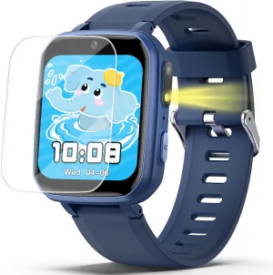 zicor Kids Game Watch Gift with 26 Puzzle Games, Dual Camera, Music Player, Pedometer, Video Recorder, Flashlight, Alarm Clock,Educational Toy for Boys Girls Age 4-12 Years Old,Birthday